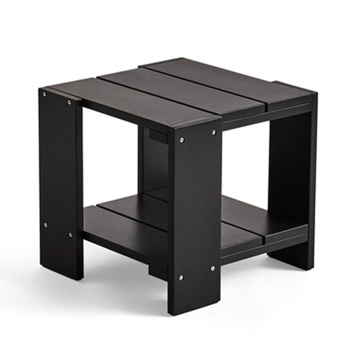Crate Side Table tafel 49,5x49,5x45 cm gelakt sparrenhout - Black - HAY